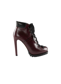 130 leather ankle boots - Bordeaux