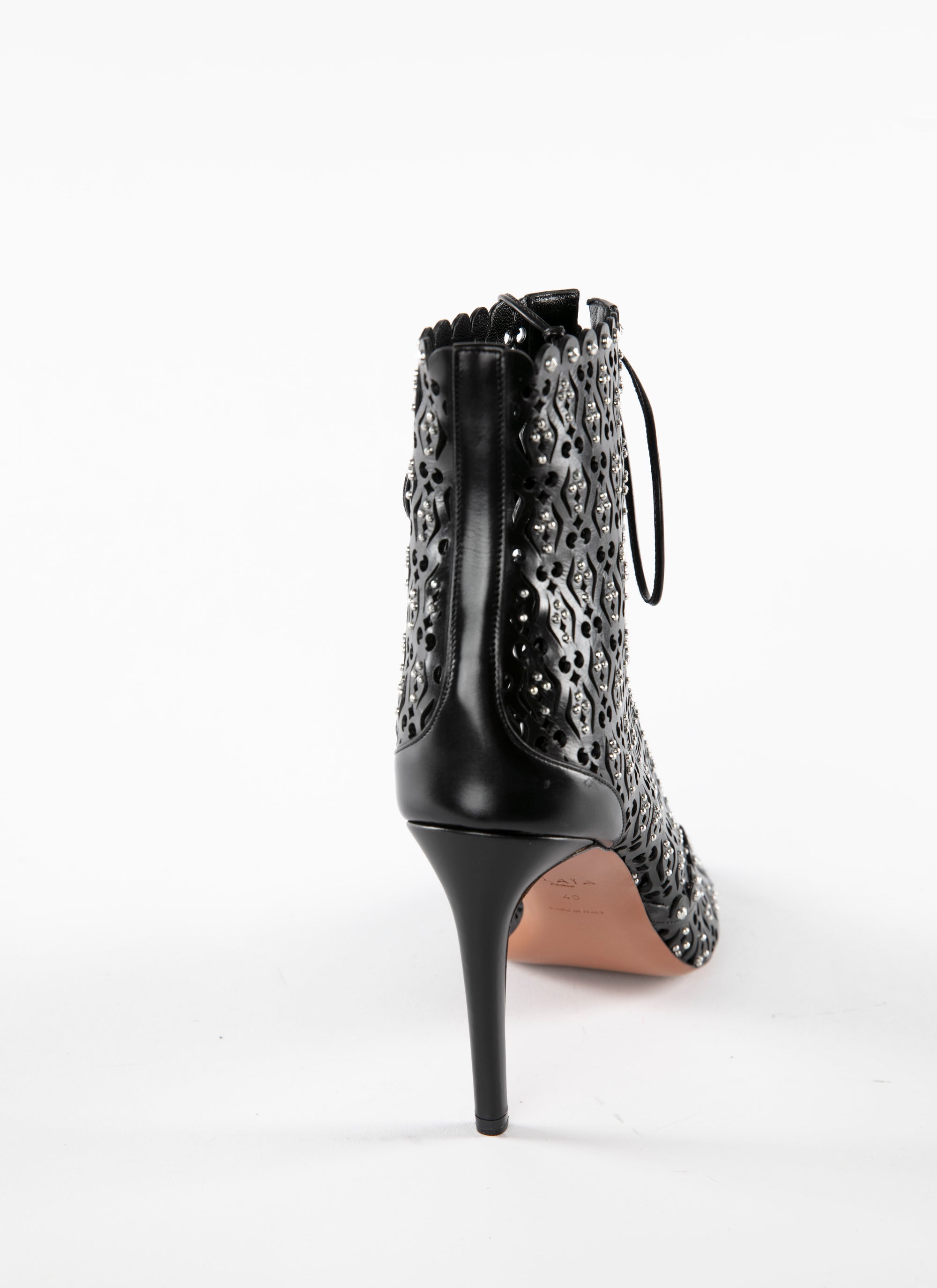90 leather ankle boots - Black intense