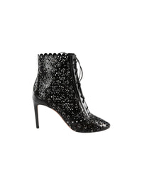 90 leather ankle boots - Black intense