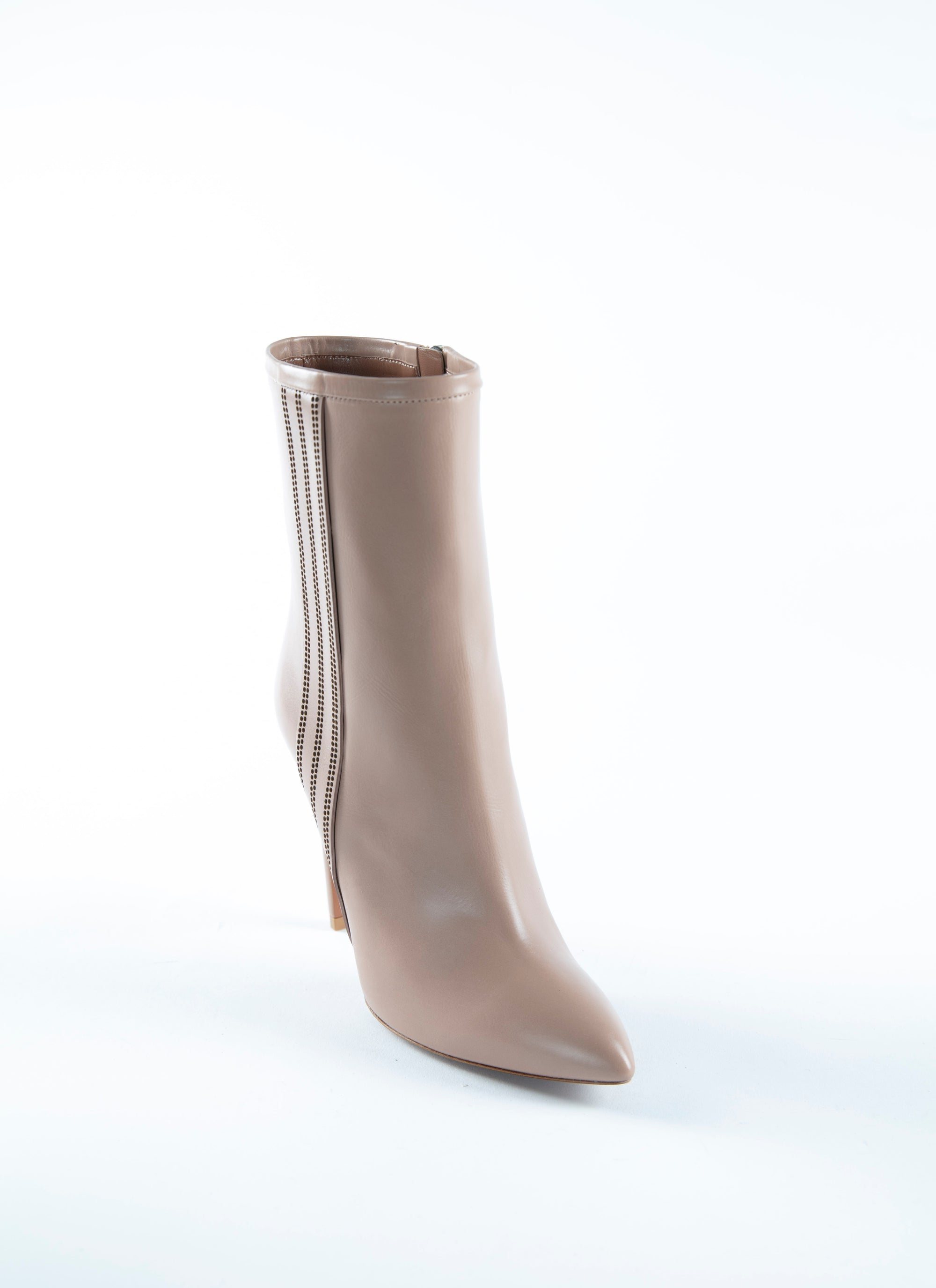 Bottines 110 à rayures latérales cloutées en cuir - Chair & Argent