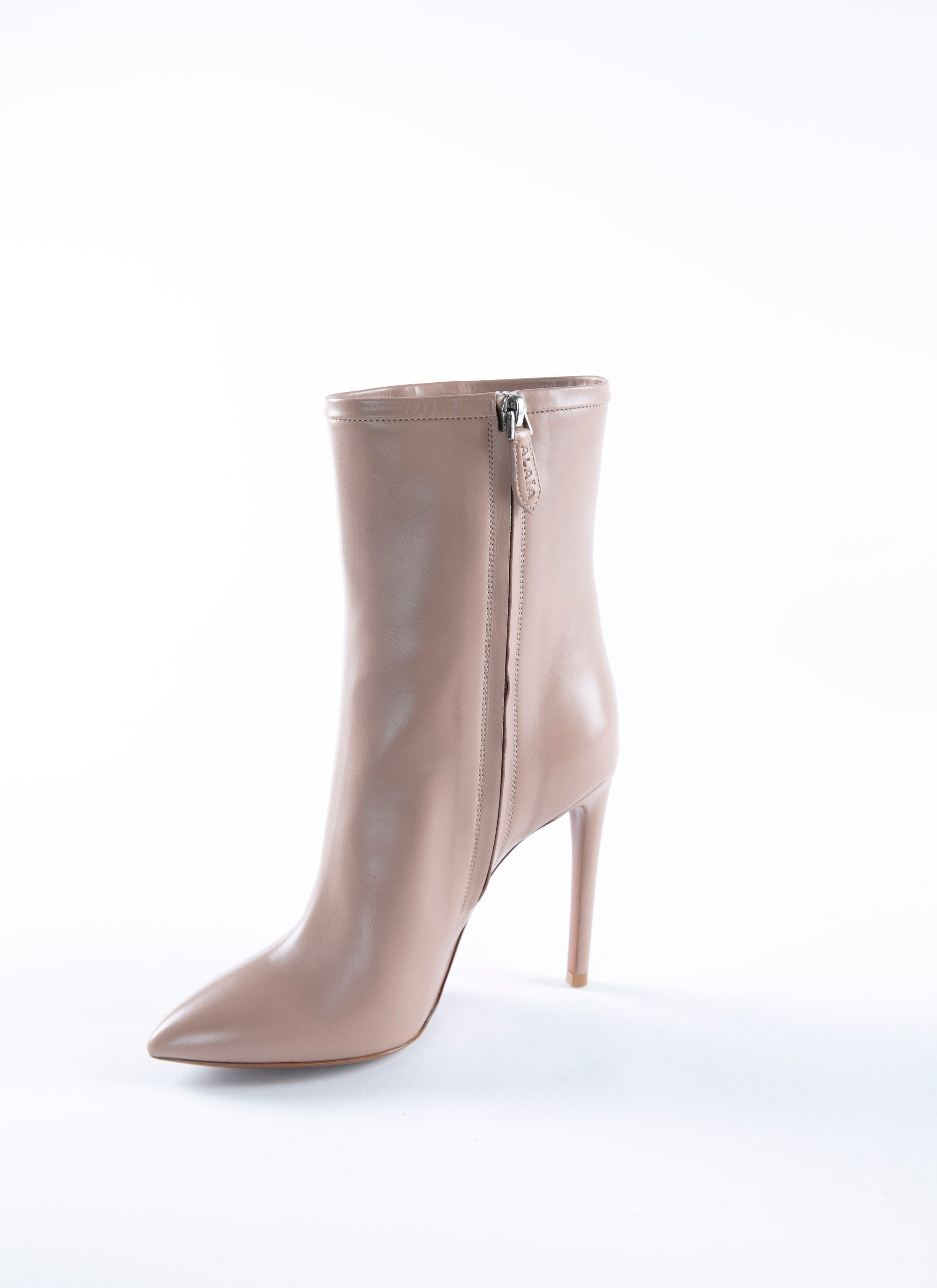 Bottines 110 à rayures latérales cloutées en cuir - Chair & Argent