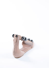 Bombe flat sandals in leather - Flesh