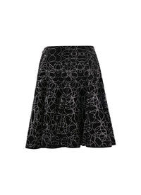 Leather Rainbow Skirt - Black & Silver