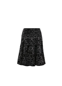 Leather Rainbow Skirt - Black & Silver
