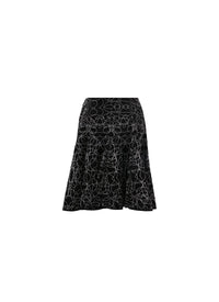 Rainbow skirt in leather - Black & Silver