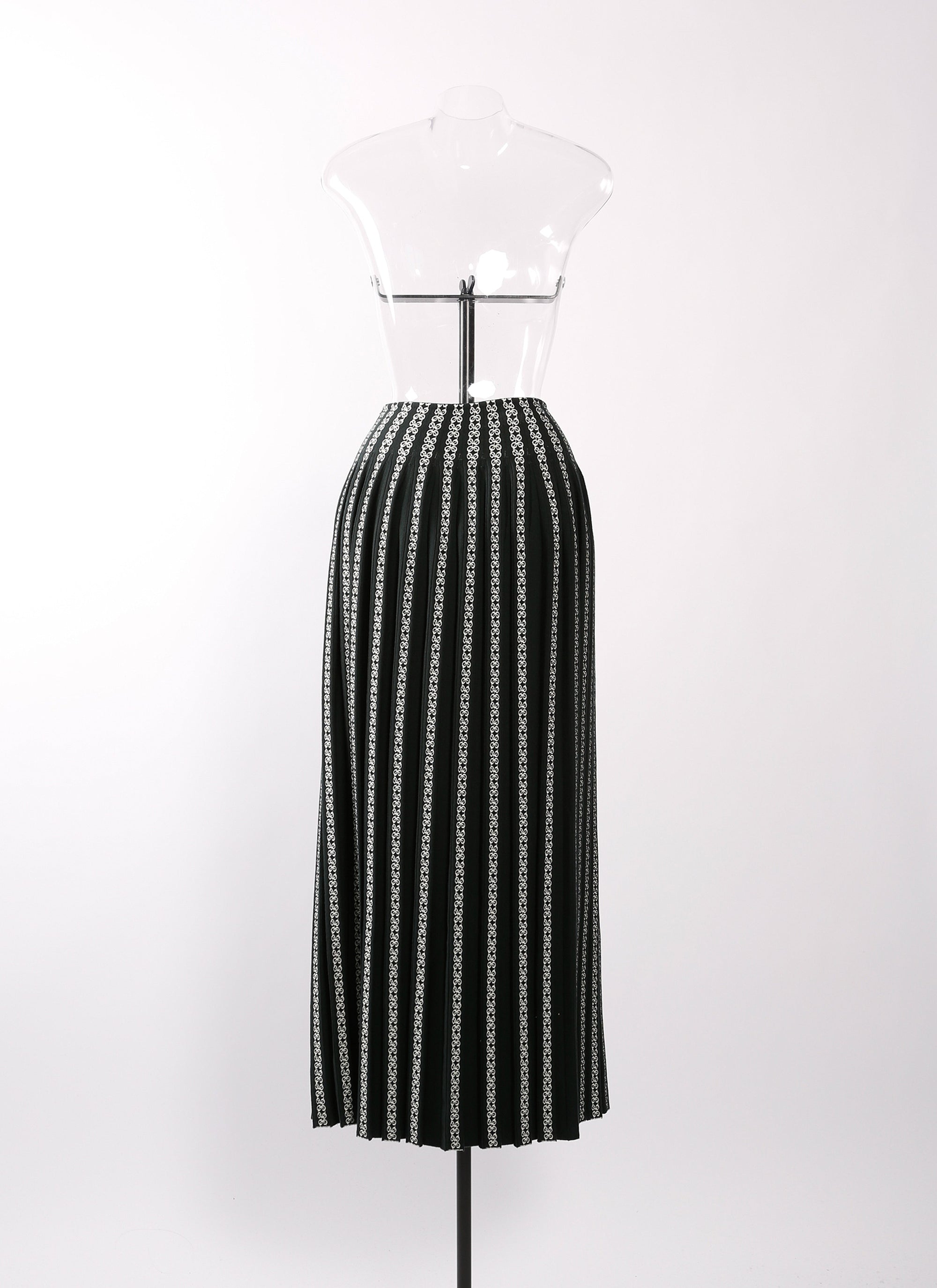Pleated skirt - Green & White
