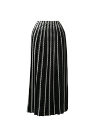 Pleated skirt - Green & White