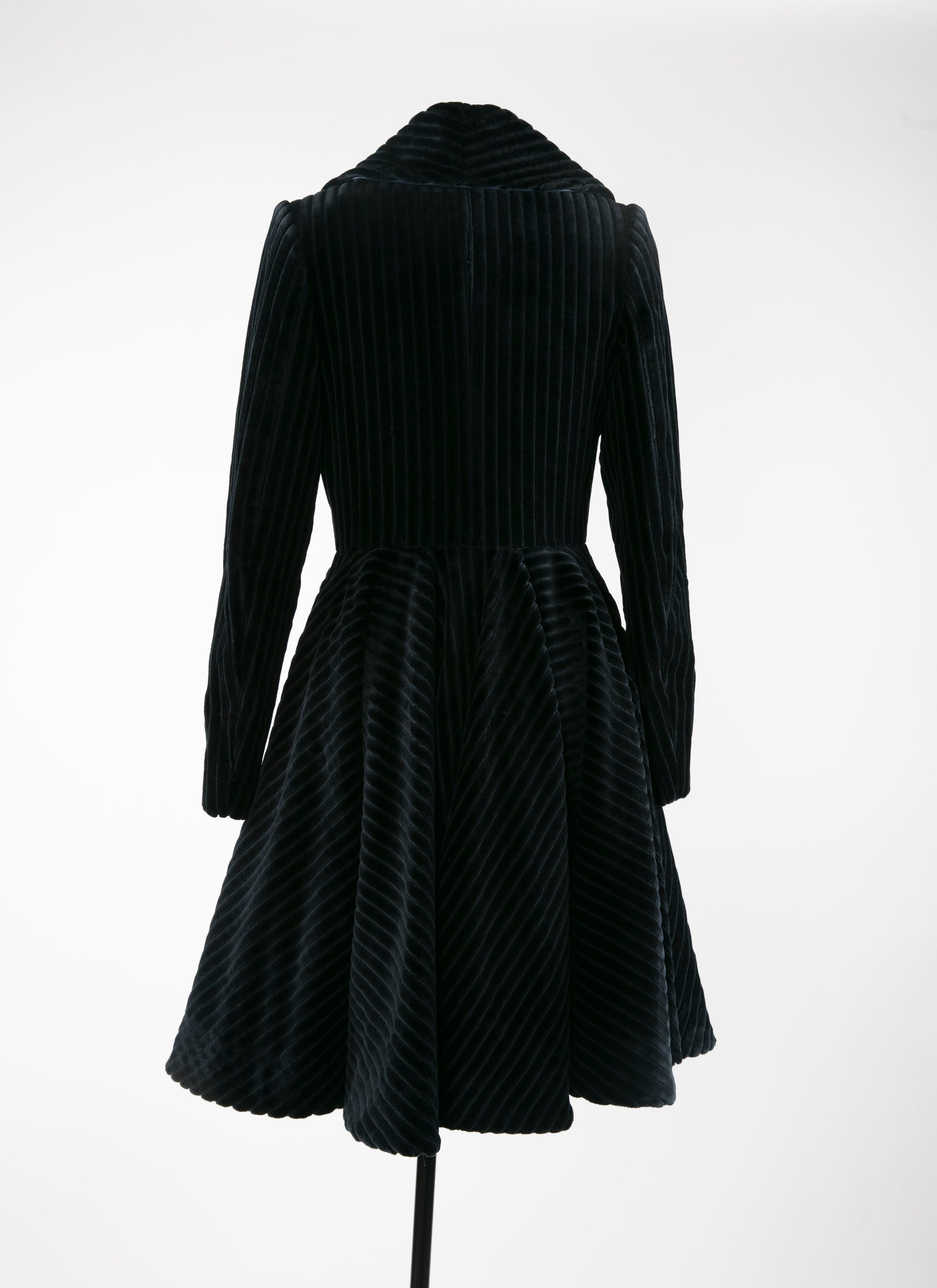 Manteau en velours évasé - Nuit