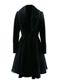 Manteau en velours évasé - Nuit