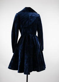 Flared velvet coat - Royal Blue