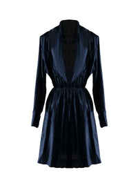 Silk long sleeve dress - Navy