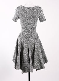 Robe à manches courtes Spider en maille - Blanc & Noir
