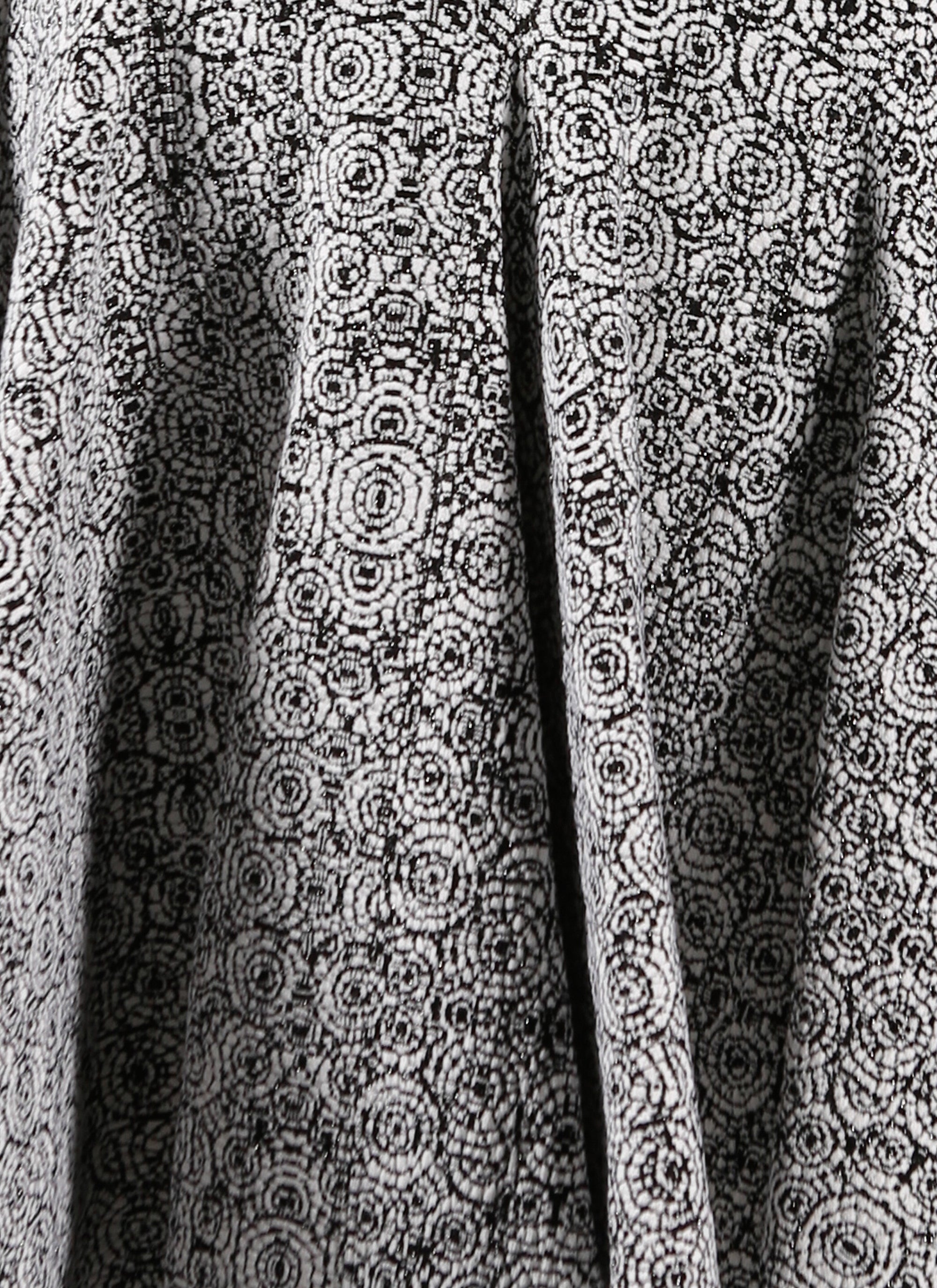 Spider short-sleeved knitted dress - White & Black