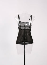 Intime sheer top - Black intense