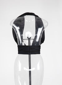 Zebra bra in silk - Black & Blue