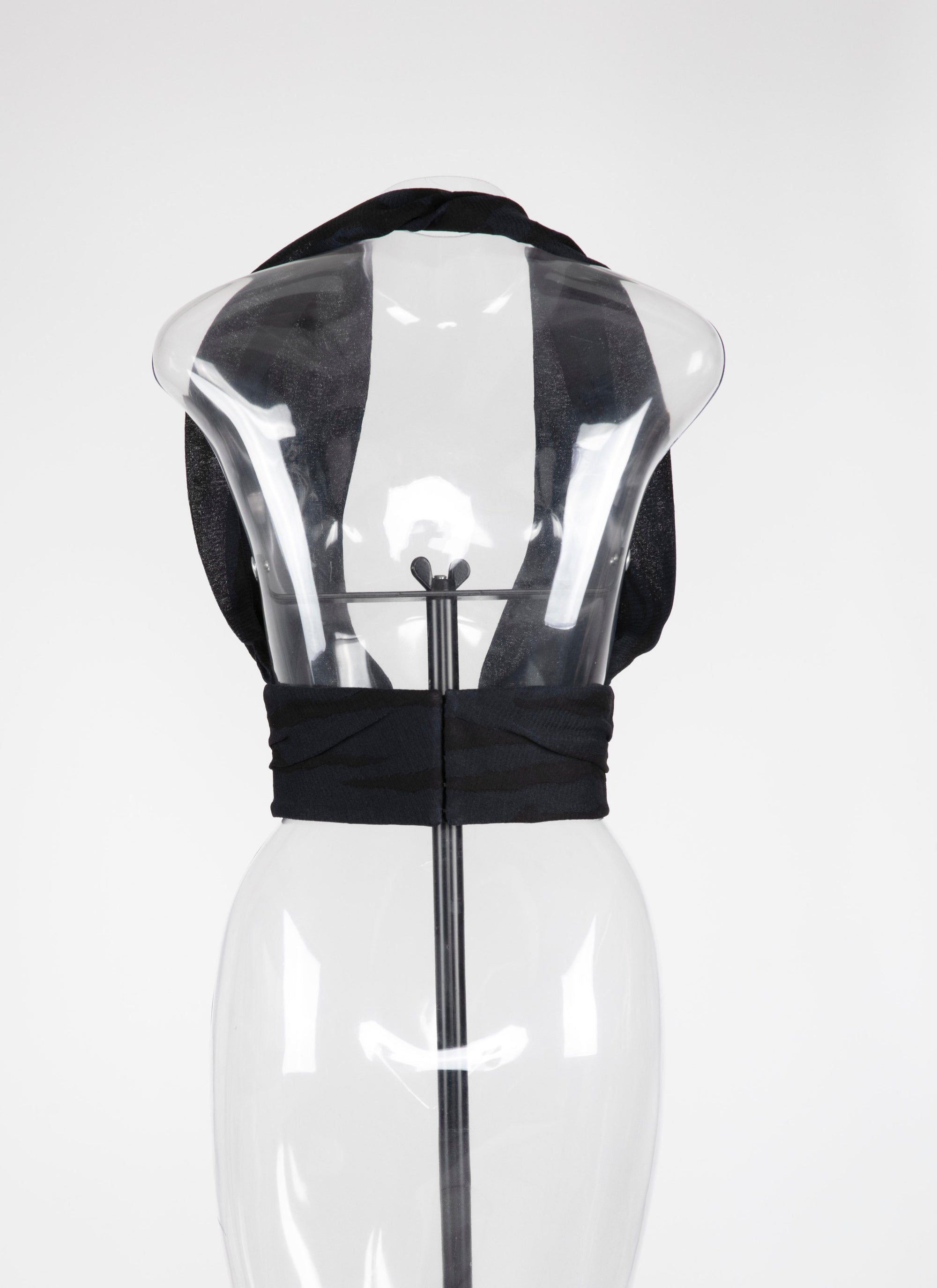 Zebra bra in silk - Black & Blue