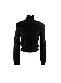 Turtleneck jumper - Black & High Gloss Black
