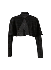 Zebra Silk Long Sleeve Cardigan - Black & Blue