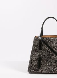 Mina bag in leather - Black & Beige