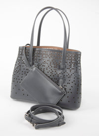 Mina Bolivia Fiori bag leather - Ash