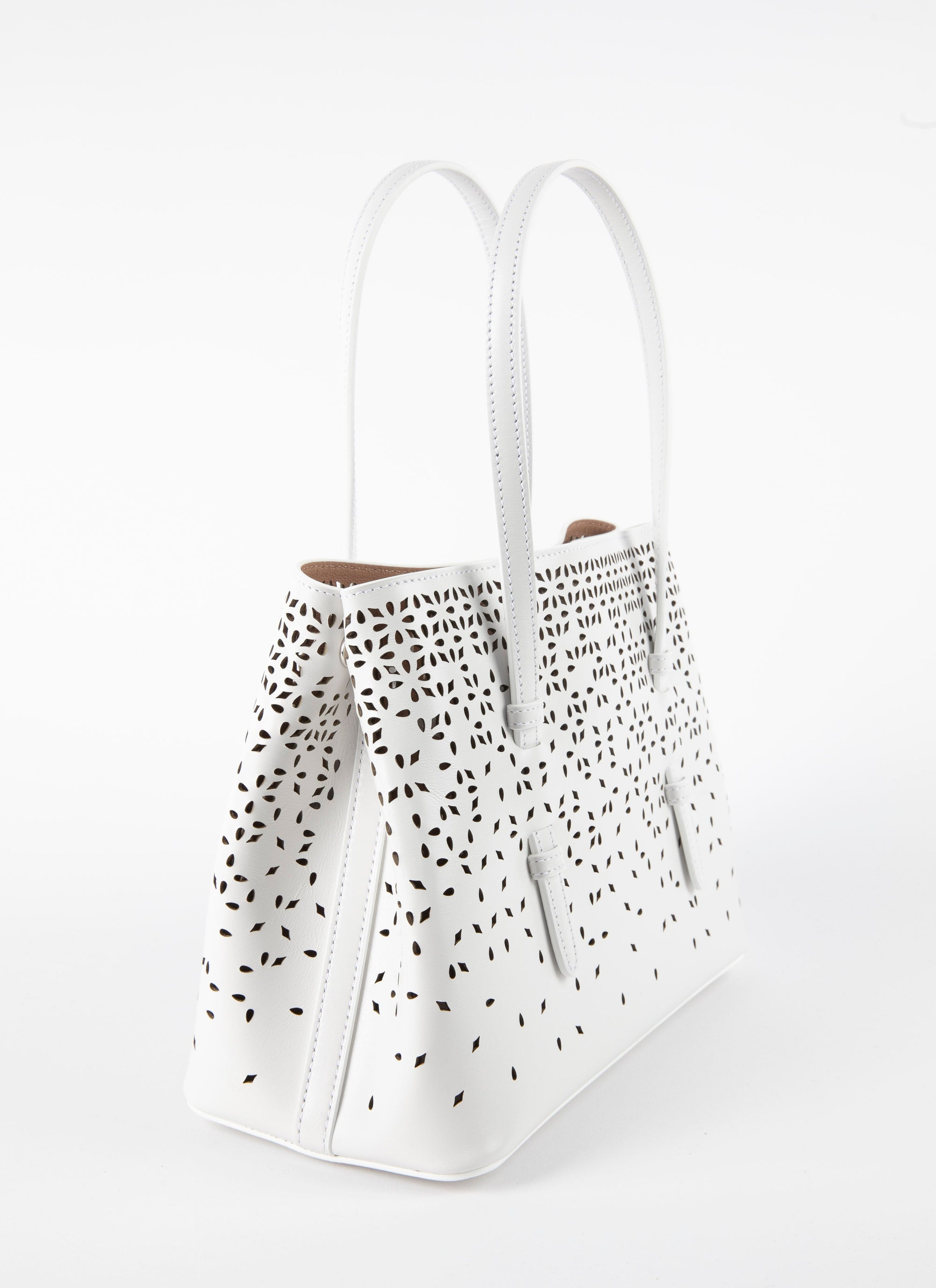Mina Bolivia Fiori bag leather - Optic White