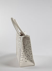 Shopping bag Garance 16 in leather - Ivory