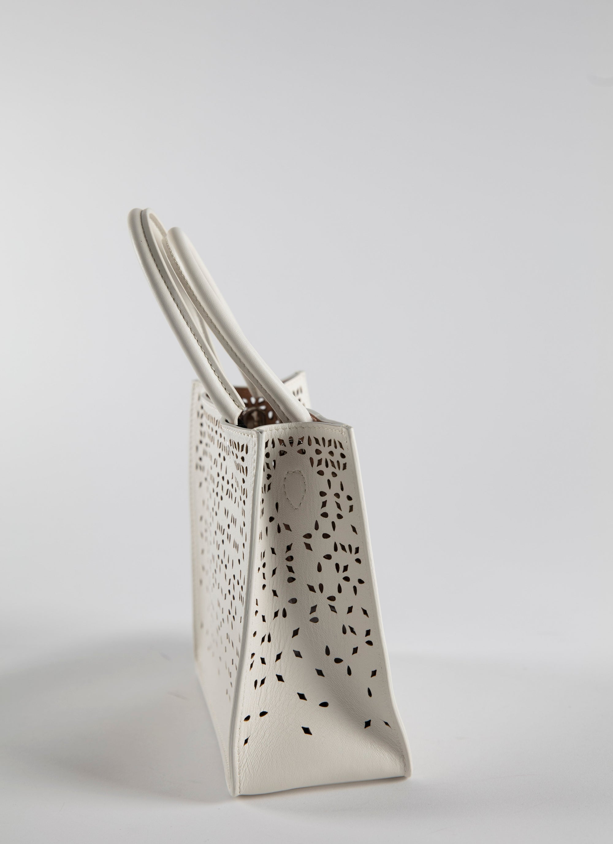 Shopping bag Garance 16 in leather - Ivory