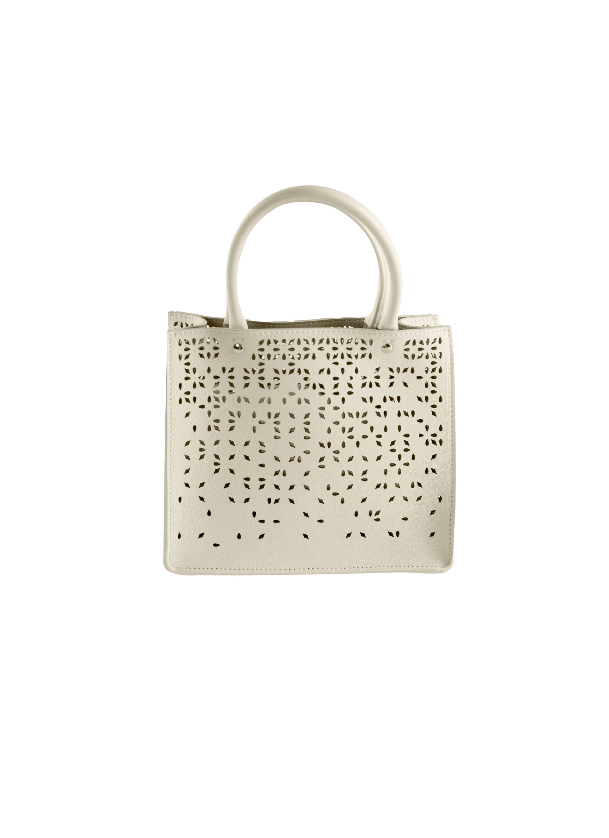 Shopping bag Garance 16 in leather - Ivory