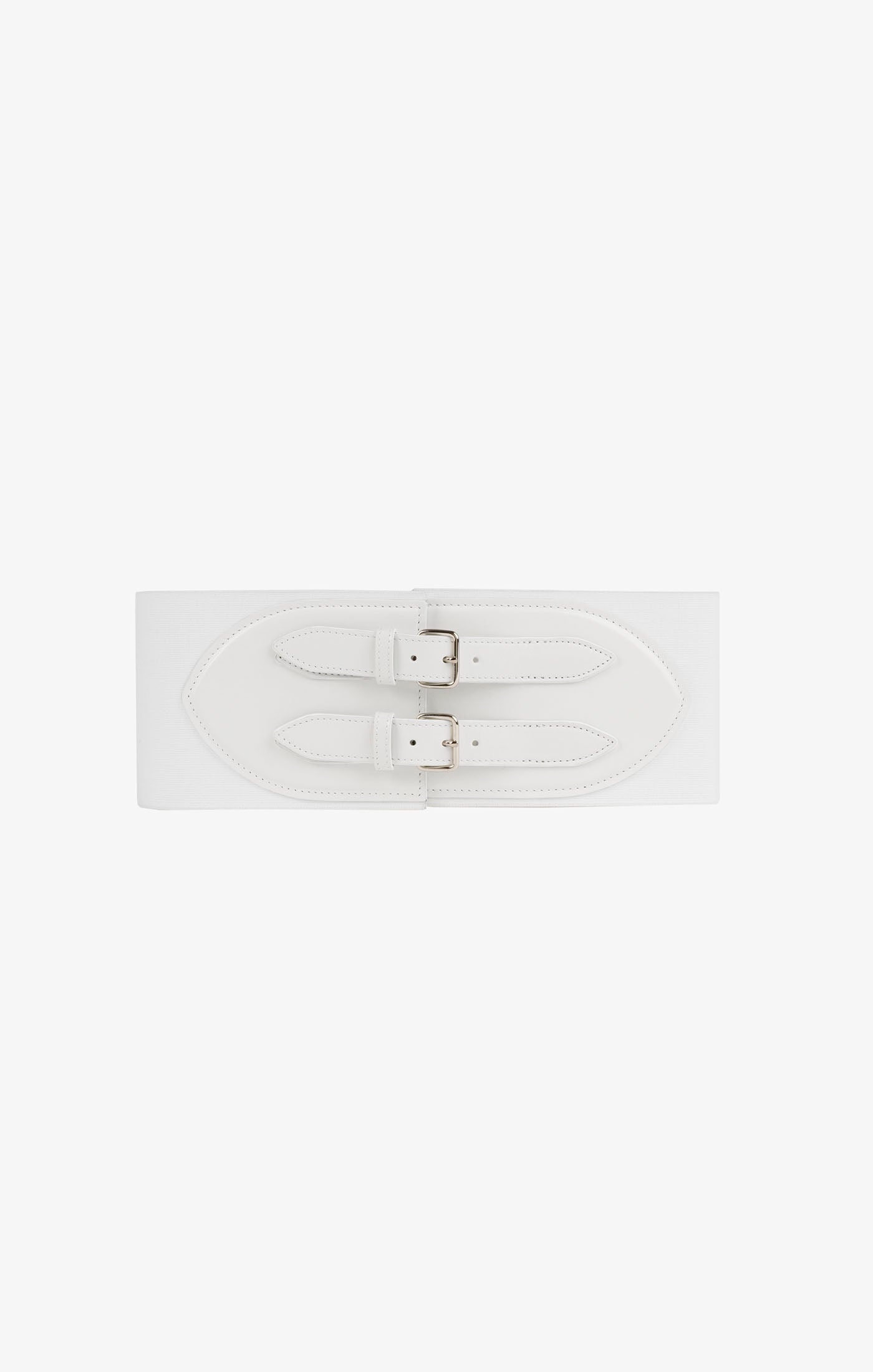 Leather Elastic Corset - Optic White