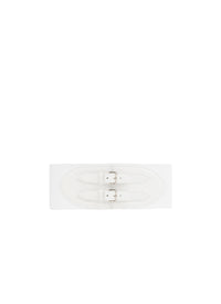 Leather Elastic Corset - Optic White