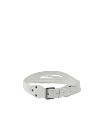 Tubular Leather Belt - Optic White