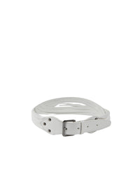 Ceinture tubulaire en cuir - Blanc Optique