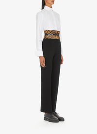 Ceinture corset à petits motifs en cuir - Mordore & Noir