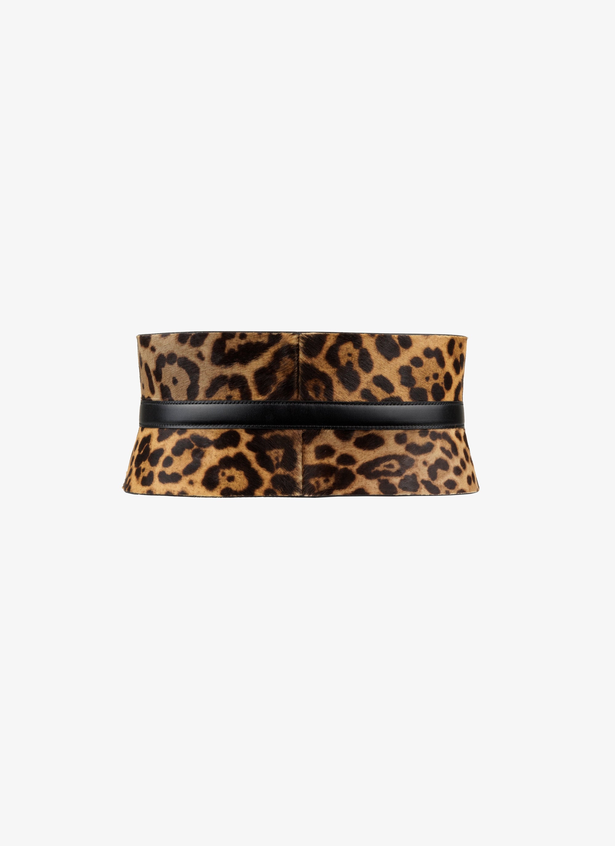 Ceinture corset à petits motifs en cuir - Mordore & Noir