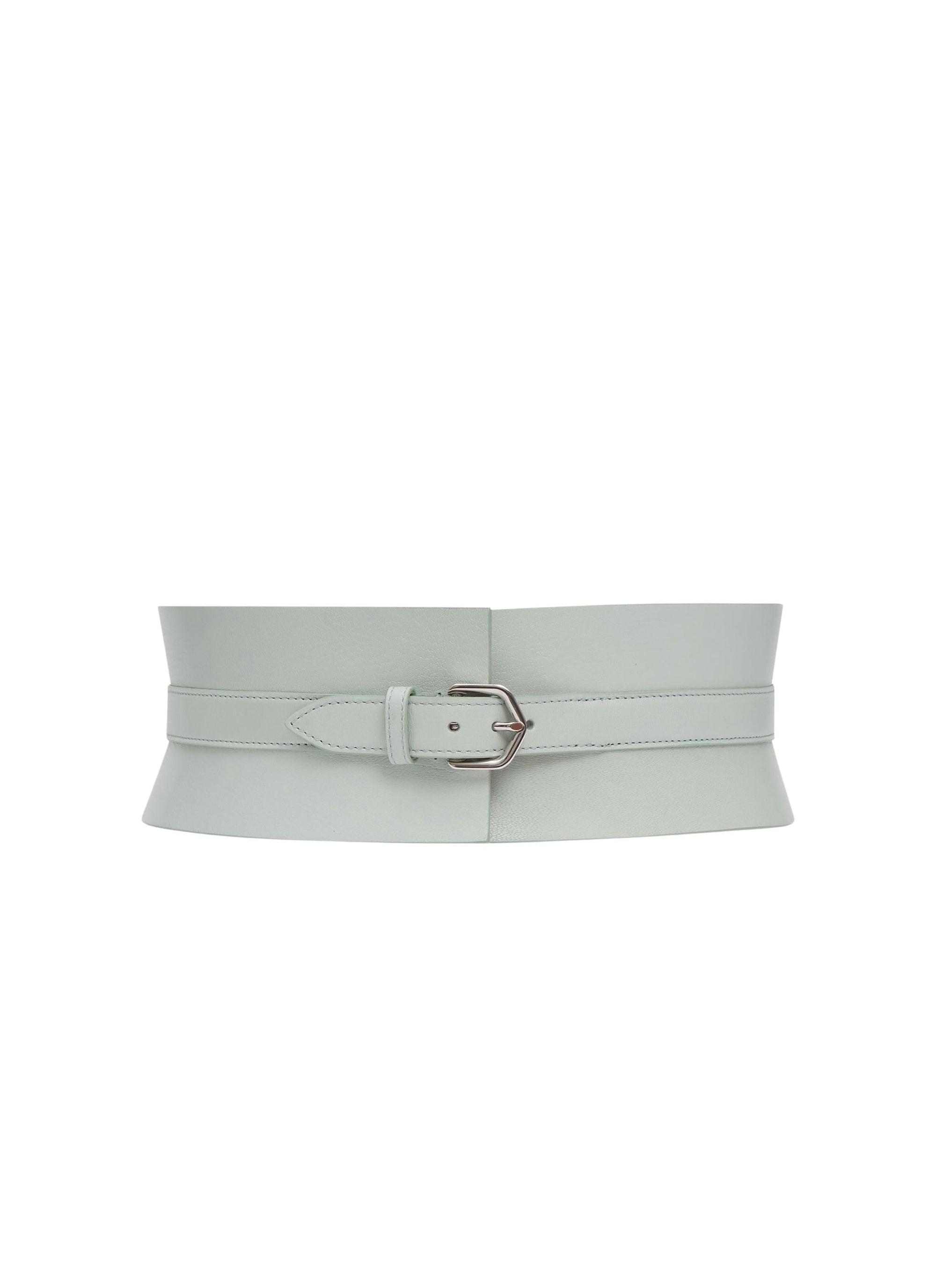 Strapless leather belt - Pastel Mint