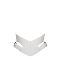 Leather Crossover Corset Belt - Optic White