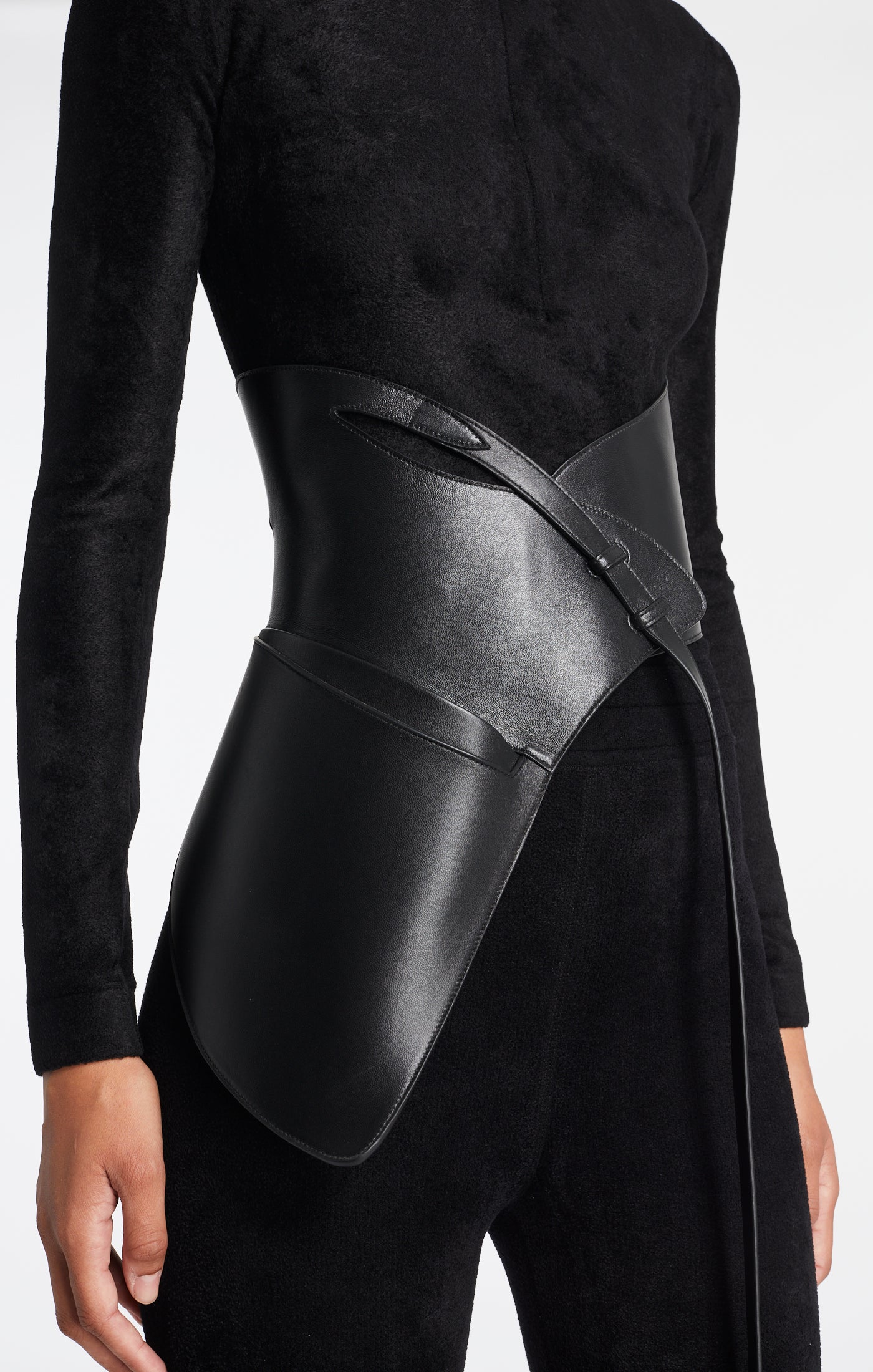 Leather Corset Harness - Black