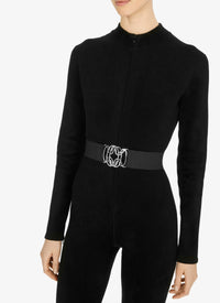 Graphic fastening belt - Black intense