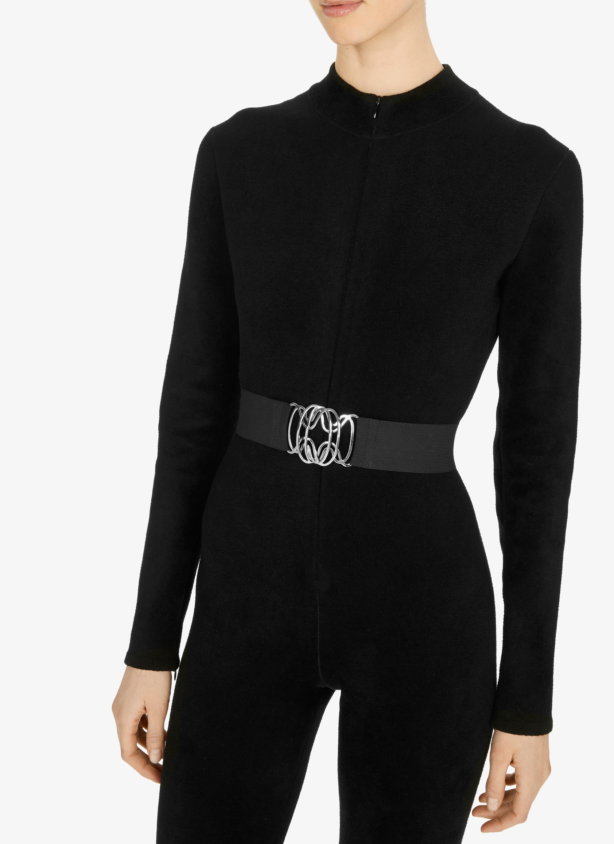 Graphic fastening belt - Black intense