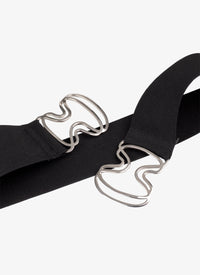 Graphic fastening belt - Black intense