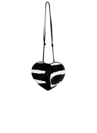 Le Coeur Leather Shoulder Bag - White & Black