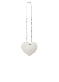 Le Coeur small leather chain bag - Ivory