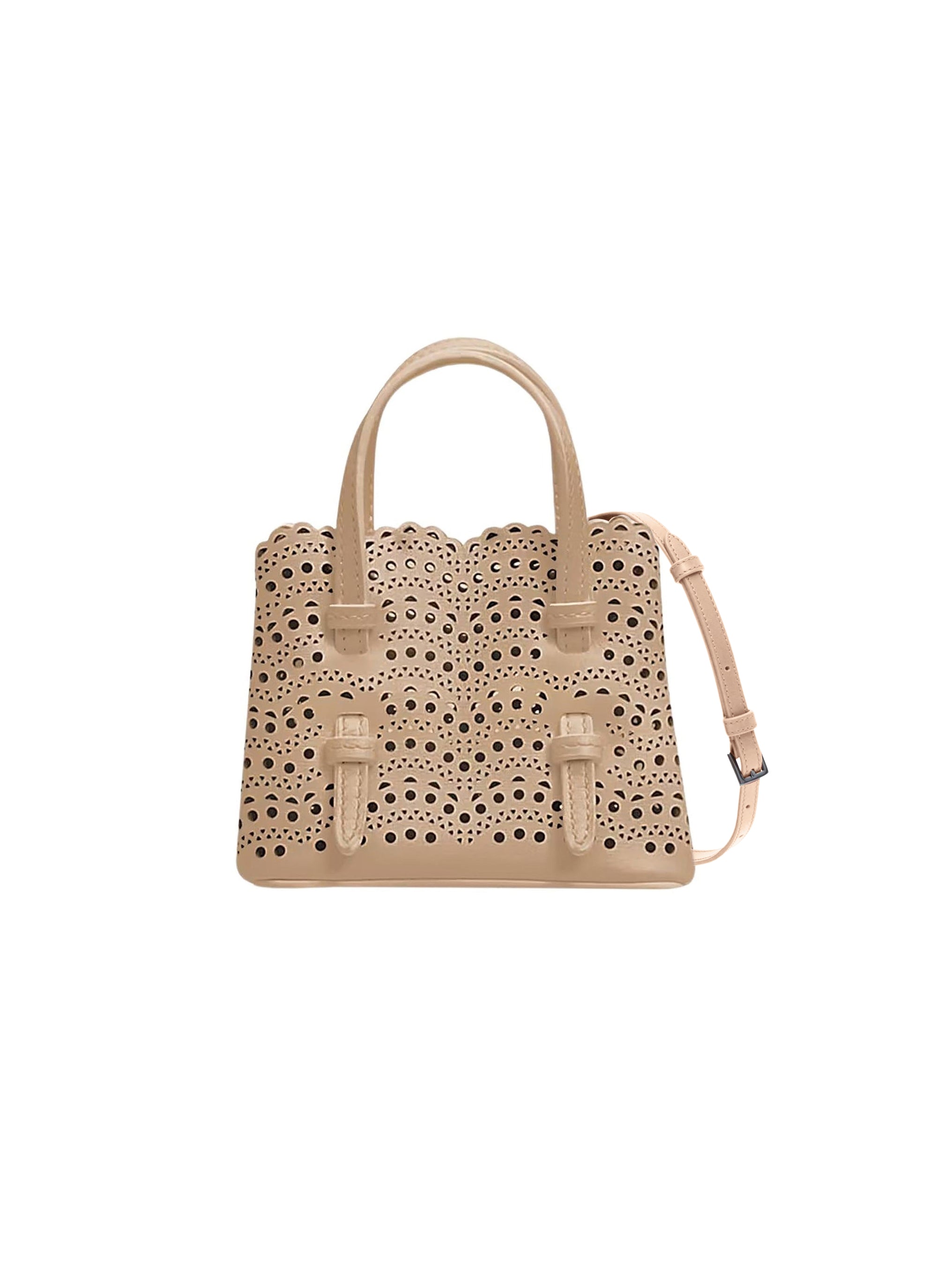 Mini Mina small leather bag - Sand