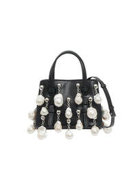 Petit sac Mini Mina en cuir - Noir
