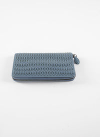 Zipped openwork wallet in leather - Embrun