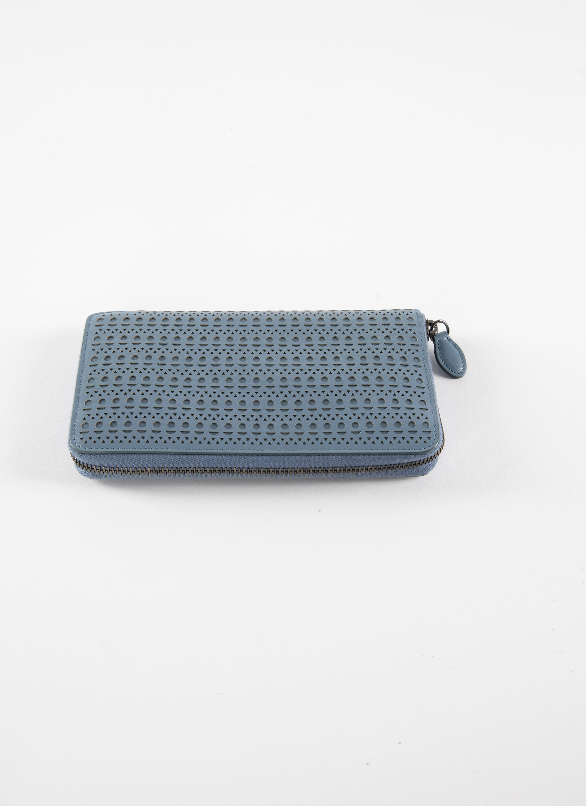 Zipped openwork wallet in leather - Embrun