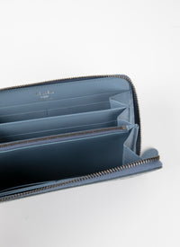 Zipped openwork wallet in leather - Embrun