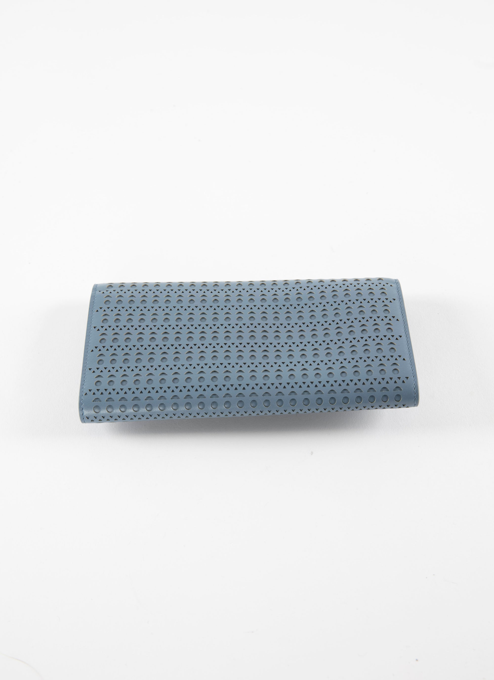 Openwork flap wallet in leather - Embrun