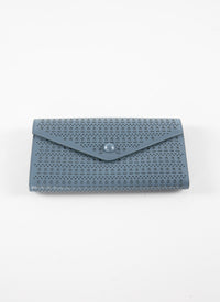 Openwork flap wallet in leather - Embrun
