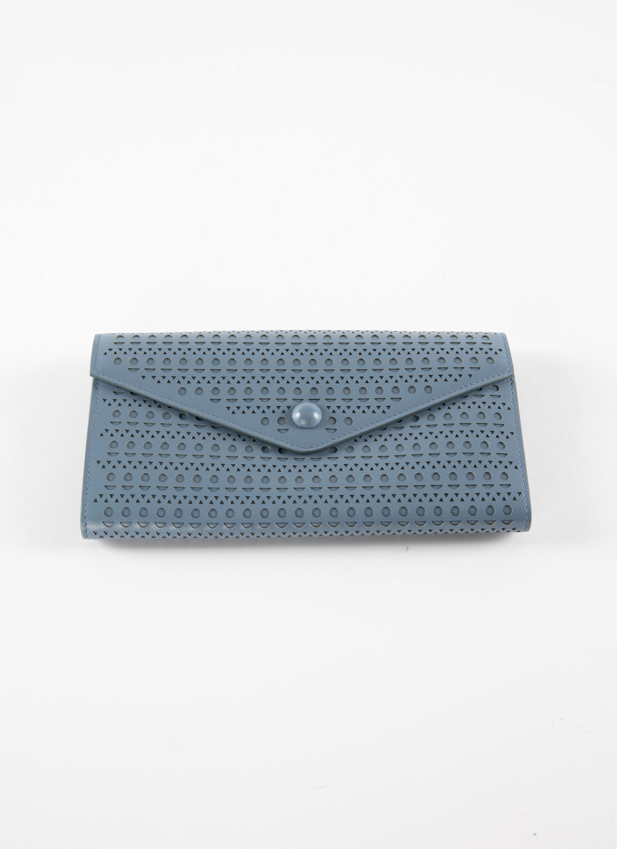 Openwork flap wallet in leather - Embrun
